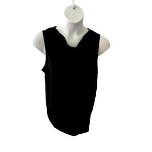PRESTON & YORK, SIZE L, BLACK EMBROIDERED SLEEVELESS TOP